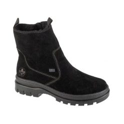 Zamszowe Buty Damskie. Czarne trekkingi damskie Rieker, trekkingowe. Za 597.99 zł.