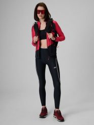 4F Legginsy trekkingowe szybkoschnące damskie - czarne XS. Czarne legginsy damskie 4f, l, bez wzorów, ze skóry. Za 199.99 zł.