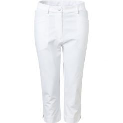Spodnie damskie Abacus Elite Capri. Białe spodnie materiałowe damskie Abacus, s, bez wzorów, z materiału, na golfa. Za 416.00 zł.
