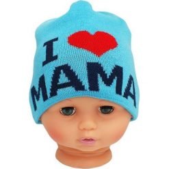 Czapka niemowlęca z napisem mama CZ 161C niebieska. Czapki dla dzieci marki Proman. Za 30.75 zł.
