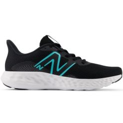 Buty do biegania New Balance W411CM3 czarne. Czarne obuwie sportowe damskie bez wzorów, z syntetyku, do biegania. Za 397.59 zł.