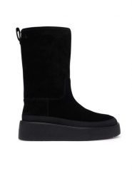 Calvin Klein Śniegowce Flatform Mid Boot Suede Wl HW0HW03181 Czarny. Czarne śniegowce i trapery damskie Calvin Klein, ze skóry. Za 749.99 zł.