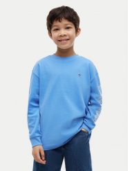Tommy Hilfiger Bluzka Graphic KB0KB10512 Niebieski jasny Regular Fit. Niebieskie t-shirty dla chłopców Tommy Hilfiger, bez wzorów, z bawełny, bez ramiączek. Za 169.99 zł.