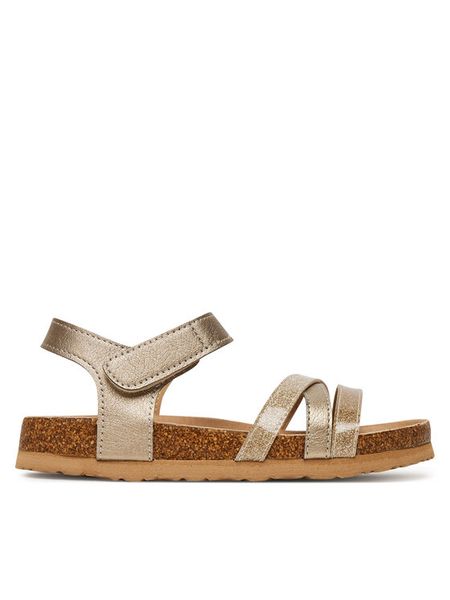 Nelli Blu Sandały CS20181-01A Złoty. Żółte sandały dziewczęce Nelli Blu, z materiału, bez zapięcia. Za 79.99 zł.