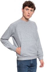 LEE BLUZA SIDE POCKET SWS SHARP GREY MELE L80DGB03 112121321. Szare bluzy męskie Lee, l, bez wzorów, bez kaptura. W wyprzedaży za 69.99 zł.