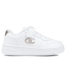 Buty dziewczęce sportowe Champion REBOUND PLATFORM GLITTER. Białe buty sportowe dziewczęce Champion, bez wzorów, bez zapięcia, trekkingowe. W wyprzedaży za 129.00 zł.