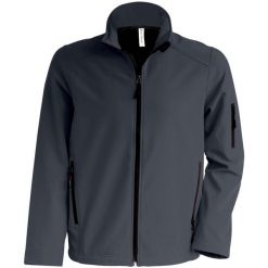 Kurtka Kariban Softshell. Czarne kurtki męskie KARIBAN, m, bez wzorów, z elastanu, bez kaptura. Za 246.00 zł.