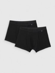 4F Bielizna bokserki (2-pack) męskie - czarna 3XL. Czarna bokserki męskie 4f, m, bez wzorów, z bawełny. Za 79.99 zł.