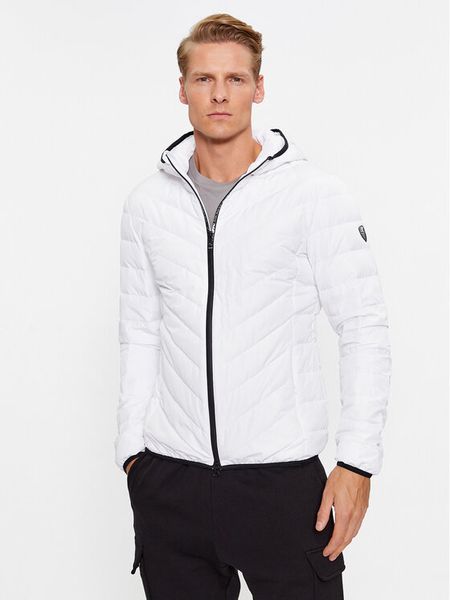 EA7 Emporio Armani Kurtka puchowa 8NPB14 PNE1Z 1100 Biały Regular Fit. Białe kurtki męskie EA7 Emporio Armani, l, bez wzorów, z puchu, bez kaptura. Za 609.99 zł.