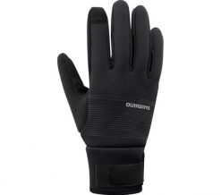 Rękawiczki kolarskie WINDBREAK Thermal, czarne. Czarne rękawiczki męskie Shimano, bez wzorów, z gumy. Za 269.90 zł.
