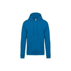 Bluza z kapturem Kariban. Niebieskie bluzy męskie KARIBAN, m, bez wzorów, z kapturem. Za 146.50 zł.