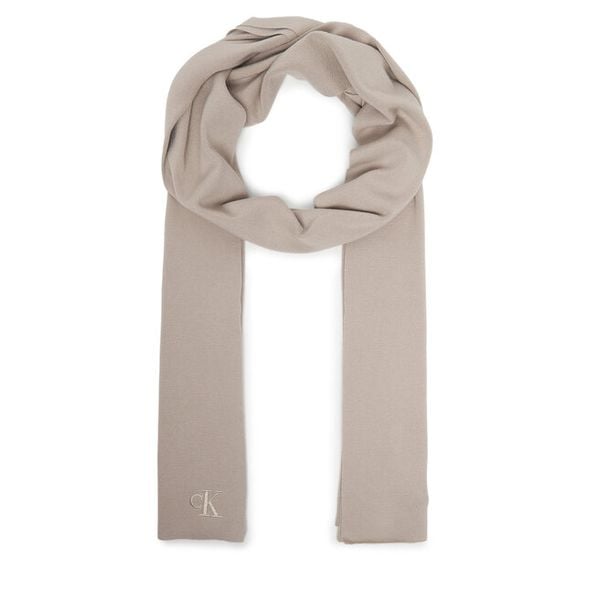 Szalik Calvin Klein. Brązowe szaliki i chusty damskie Calvin Klein, bez wzorów. Za 219.99 zł.