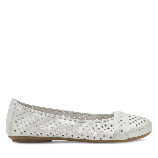 Baleriny Rieker. Szare baleriny damskie Rieker, bez wzorów, bez obcasa. Za 269.99 zł.