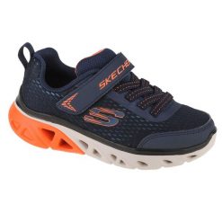 Buty do chodzenia chłopięce, Skechers Glide-Step Sport. Czarne buty sportowe chłopięce Skechers, bez wzorów, bez zapięcia, trekkingowe. Za 149.99 zł.