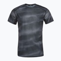 Koszulka do biegania męska Mizuno DryAeroFlow Graphic Tee. Czarne koszulki sportowe męskie Mizuno, l, bez wzorów, z materiału, bez kołnierzyka, bez ramiączek, do biegania. Za 129.99 zł.