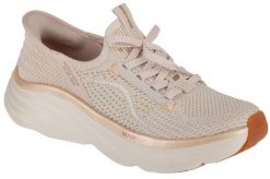 Buty sportowe Sneakersy damskie, Slip-Ins: D'lux Vapor - Evening Glow. Brązowe obuwie sportowe damskie Skechers, bez wzorów, z materiału, trekkingowe. Za 399.99 zł.