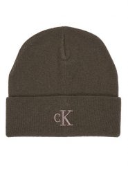 Calvin Klein Czapka Thick K50K512461 Beżowy. Brązowe rękawiczki męskie Calvin Klein, na zimę, bez wzorów, z wełny. Za 189.99 zł.