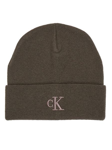 Calvin Klein Czapka Thick K50K512461 Beżowy. Brązowe rękawiczki męskie Calvin Klein, na zimę, bez wzorów, z wełny. Za 189.99 zł.