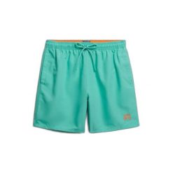 Szorty kąpielowe Superdry Essential 16. Zielone krótkie spodenki sportowe męskie Superdry., s, bez wzorów, do pływania. Za 194.40 zł.