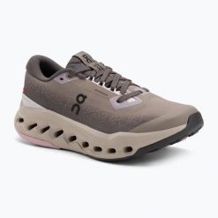 Buty do biegania damskie On Cloudsurfer Trail 2 Waterproof. Szare obuwie sportowe damskie On, bez wzorów, z materiału, do biegania. Za 729.99 zł.