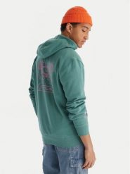 Quiksilver Bluza Graphic Hood Zip EQYFT05133 Zielony Regular Fit. Zielone bluzy męskie Quiksilver, l, bez wzorów, z bawełny, bez kaptura. Za 319.99 zł.