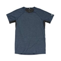 Koszulka termoaktywna Devold Endurance Merino 130 Tee. Niebieskie koszulki sportowe męskie Devold, l, bez wzorów, z materiału, bez kołnierzyka, bez ramiączek, na fitness i siłownię. Za 324.49 zł.