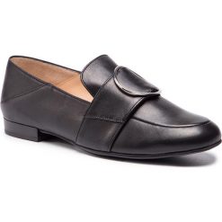 Półbuty HÖGL - 7-101610 Black 0100. Czarne mokasyny damskie HÖGL, z aplikacjami, z materiału, bez obcasa, na płaskiej podeszwie, bez zapięcia. W wyprzedaży za 369.00 zł.