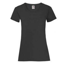 Koszulka Damska Valueweight. Czarne koszulki sportowe damskie Fruit of the Loom, l, bez wzorów, bez kołnierzyka, bez ramiączek, trekkingowe. Za 30.99 zł.