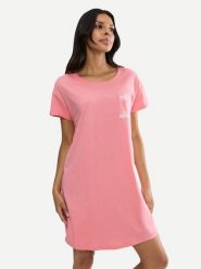 Triumph Koszula nocna 10225066 Różowy Regular Fit. Czerwone piżamy damskie Triumph, bez wzorów, z bawełny, bez ramiączek. Za 89.99 zł.