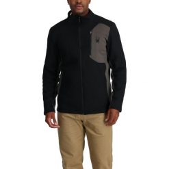 Sweter polarowy męski Spyder Bandit. Czarne swetry przez głowę męskie Spyder, na zimę, l, bez wzorów, z polaru, bez kołnierzyka. Za 649.99 zł.