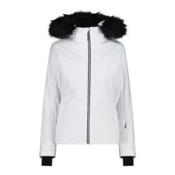 Kurtka damska narciarska CMP 34W4546F. Białe kurtki damskie CMP, l, bez wzorów, z lycry, z kapturem. Za 599.99 zł.