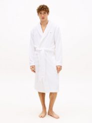 Tommy Hilfiger Szlafrok Mężczyźni Bawełna biały, XL. Białe szlafroki męskie Tommy Hilfiger, m, bez wzorów, z bawełny, bez ramiączek, bez kaptura. Za 559.95 zł.