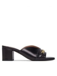 LOVE MOSCHINO Sandały JA28475G0MIE0000 Czarny. Czarne sandały damskie Love Moschino, bez wzorów, ze skóry, bez obcasa, na słupku, bez zapięcia. Za 629.99 zł.