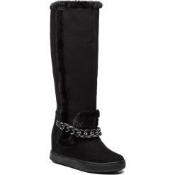 Kozaki GUESS - FLFSH4 ESU11 BLACK. Czarne kozaki damskie Guess, z materiału. Za 739.00 zł.