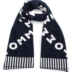 Szal TOMMY HILFIGER - All Over Logo Knit AW0AW05906 413. Białe szaliki i chusty damskie Tommy Hilfiger, z bawełny. Za 299.00 zł.