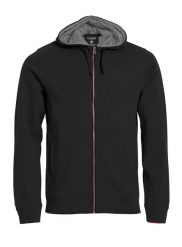 Clique Classic Hoody Full Zip - Bluza z kapturem na zamek – black. Czarne bluzy męskie CLIQUE, xs, bez wzorów, z bawełny, z kapturem. Za 226.96 zł.
