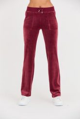 JUICY COUTURE Bordowe spodnie dresowe Del Ray Pocket Pant. Czerwone spodnie dresowe damskie Juicy Couture, s, bez wzorów, z dresówki. W wyprzedaży za 362.99 zł.