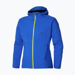 Kurtka do biegania męska Mizuno Trail Waterproof 20K Hooded. Niebieskie kurtki sportowe męskie Mizuno, m, bez wzorów, z materiału, do biegania. Za 659.99 zł.