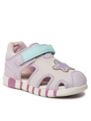 Geox Sandały B Sandal Iupidoo Gir B4517B 01454 C8842 Różowy. Czerwone sandały dziewczęce Geox, ze skóry, bez zapięcia. Za 149.99 zł.