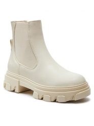 ONLY Shoes Sztyblety Onltola-15 15320055 Écru. Botki damskie ONLY Shoes, ze skóry, bez obcasa, na płaskiej podeszwie, bez zapięcia. Za 249.99 zł.
