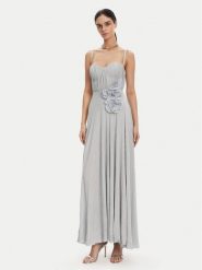 Elisabetta Franchi Sukienka wieczorowa AB-R22-52E2 Błękitny Regular Fit. Niebieskie sukienki damskie Elisabetta Franchi, bez wzorów, z wiskozy, wizytowe, bez kołnierzyka, bez ramiączek. Za 1,699.00 zł.