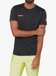 Koszulka szybkoschnąca Mammut Selun FL T-Shirt. Czarne t-shirty męskie Mammut, l, bez wzorów, z materiału, bez kołnierzyka. Za 287.95 zł.