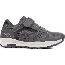Sneakersy "Cordian" w kolorze szarym. Szare trampki i tenisówki chłopięce Geox Kids, z gumy. W wyprzedaży za 125.95 zł.