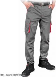 R.E.I.S. LAND-JOG-T - Elastyczne spodnie ochronne do pasa LAND-JOG męskie 62% poliester, 35% bawełna, 3% elastan 240 g/m2 - szaro-czerwony 52. Brązowe spodnie materiałowe męskie R.E.I.S., m, bez wzorów, z bawełny. Za 89.28 zł.