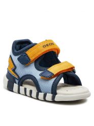 Geox Sandały B Sandal Iupidoo Boy B455PA 01454 CB42V Niebieski. Niebieskie sandały chłopięce Geox, ze skóry, bez zapięcia. Za 129.99 zł.