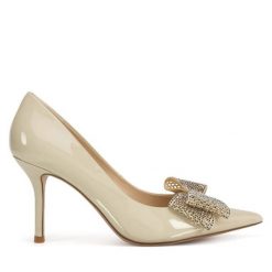 Czółenka Eva Minge. Brązowe czółenka damskie Eva Minge, bez wzorów, bez obcasa, na szpilce, bez zapięcia. Za 429.99 zł.