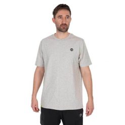 Koszulka Wędkarska Matrix Grey Mini Logo T-Shirt. Szare t-shirty męskie MATRIX, m, bez wzorów, z bawełny, klasyczne, bez kołnierzyka. Za 164.00 zł.