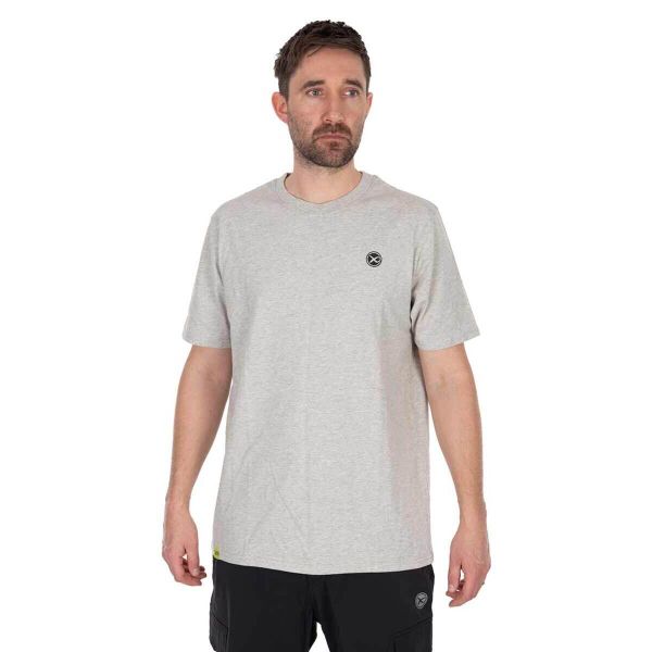 Koszulka Wędkarska Matrix Grey Mini Logo T-Shirt. Szare t-shirty męskie MATRIX, m, bez wzorów, z bawełny, klasyczne, bez kołnierzyka. Za 164.00 zł.
