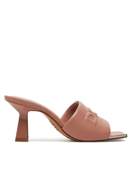 DKNY Klapki Keke K3471856 Różowy. Czerwone klapki damskie DKNY, bez wzorów, ze skóry, bez obcasa. Za 529.99 zł.