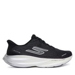 Buty do biegania Skechers. Czarne obuwie sportowe damskie Skechers, bez wzorów, do biegania. Za 649.99 zł.